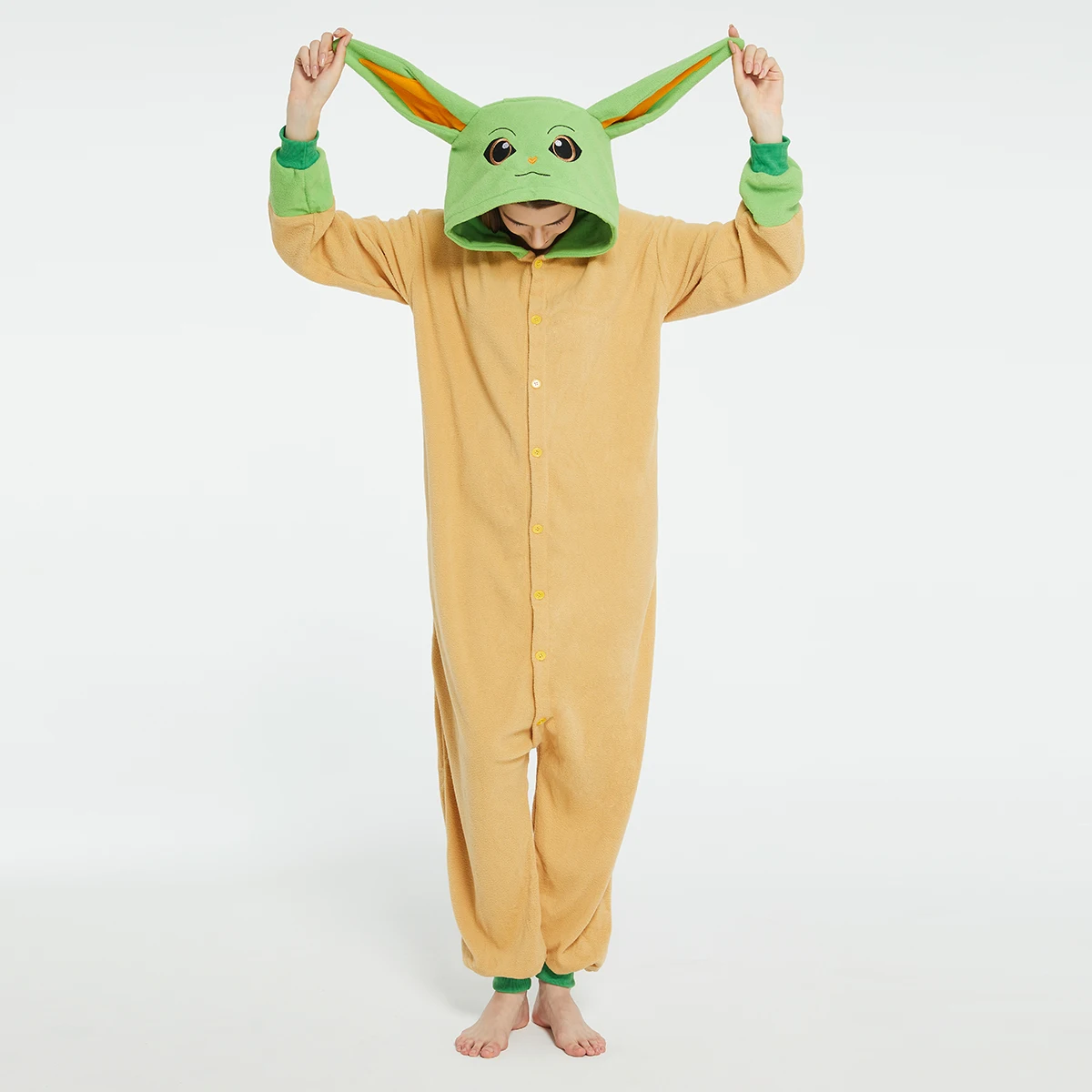 Baby Clothing Onesies - Dewasa Yoda Bayi Grogu Onesies Kostum