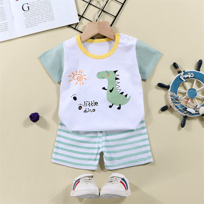 Kaus Katun + Celana Pendek Set - Baby Clothing Kit ulasan dan harga